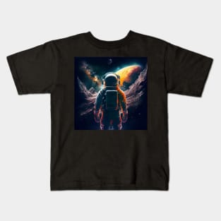 Spaceman explores deepspace and the universe Kids T-Shirt